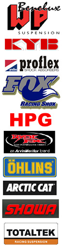 Iskarimerkit WP KYB proflex FOX HPG Öhlins Arctic Cat SHOWA TOTALTEK